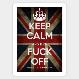 Keep Calm and F-off British flag Sticker